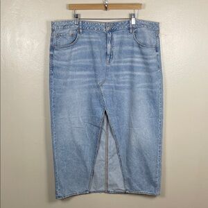 NWOT American Eagle Outfitters Light Blue Denim Maxi Skirt